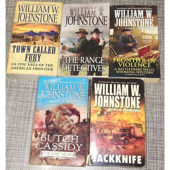 William W. Johnstone lot of 5 Western Cowboy paperbacks - Picture 1 of 6